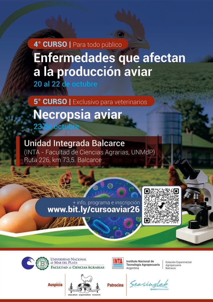 4.º Curso: Enfermedades que afectan a la producción aviar y 5.° Curso: Necropsia aviar - 1