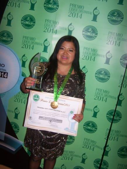 Patricia Jo en el back stage de la Premiación CONACO