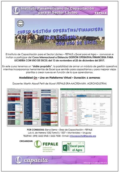 Curso a distancia "Gestión Operativa Financiera en Lechería