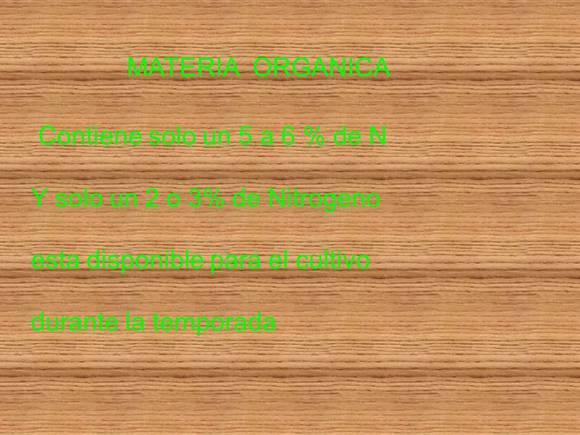 MATERIA  ORGANICA DE LOS SUELOS