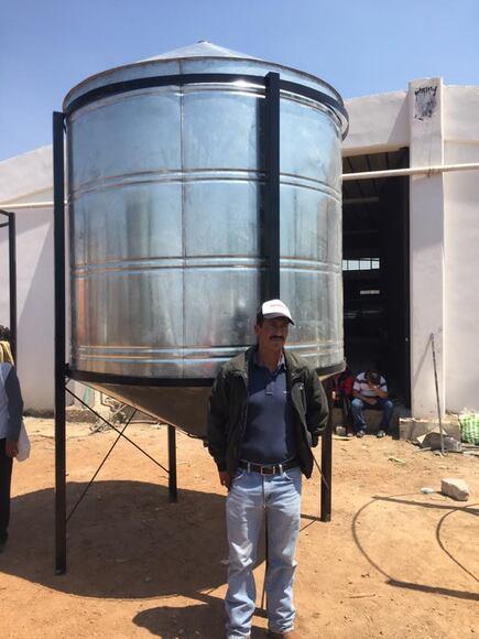 silo metálico con base semi industrial