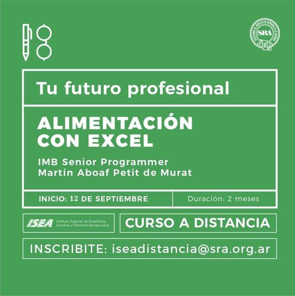 Nutrición con Excel ISEA (SRA)