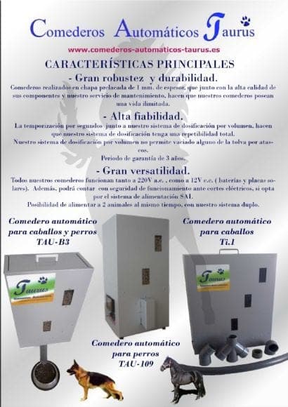 Comederos automáticos para callos y perros