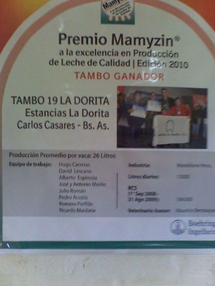Premio calidad de leche