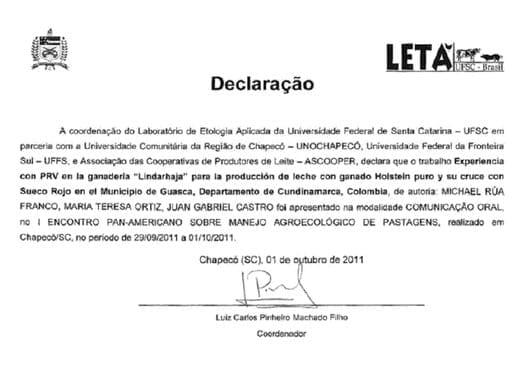 Experiencia con PRV en la ganadería Lindarhaja para producción de leche con ganado Holstein puro y su cruce con sueco rojo en el municipio de Guasca (Cundimarca, Colombia) - Image 35