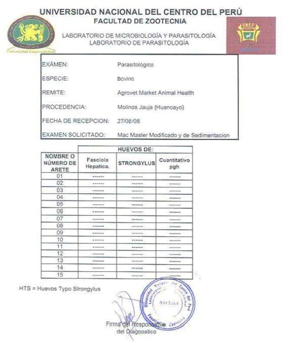 Evaluación de Tolerancia y Eficacia de una Solución Topical Externa sobre la base de Eprinomectina (Eprimec® Zero Pour On)* en Bovinos naturalmente infestados por Nemátodes gastrointestinales en la Sierra Central - Image 5