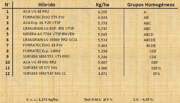 Aptitud Forrajera- Evaluación de híbridos de maíz.- Campaña 2016 – 2017. Determinación del rendimiento y la calidad de la materia seca. - Image 25
