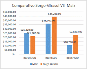 Analisis de la rentabilidad de la produccion de sorgo (sorghum bicolor l. Moench) y girasol (helianthus annuus l.) vs maiz blanco (zea mays) en la region del Valle de Guasave, Sinaloa - Image 6
