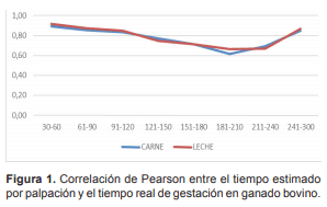 Correlación entre la estimación de la edad de gestación por palpación rectal y la edad de gestación real en la vaca - Image 1