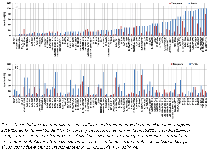 Evaluación de la severidad a la roya amarilla en la RET-INASE de INTA Balcarce durante la campaña triguera 2018/19 - Image 1