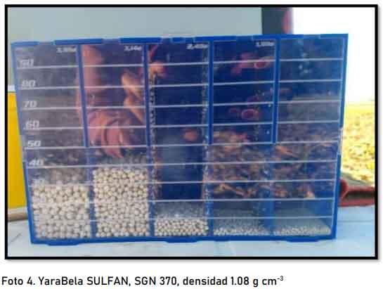 Evaluación de desempeño jacto uniport 5030 npk con fertilizantes yarabela sulfan, yarabela nitrodoble y urea - Image 4