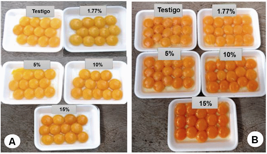 Inclusión de harina de Tithonia diversifolia en raciones para gallinas ponedoras de primer ciclo y su efecto sobre la pigmentación de yema de huevo - Image 6