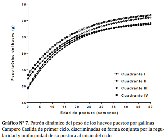 Comportamiento dinámico del peso del huevo en gallinas camperas discriminadas por indicadores productivos a la madurez sexual - Image 12