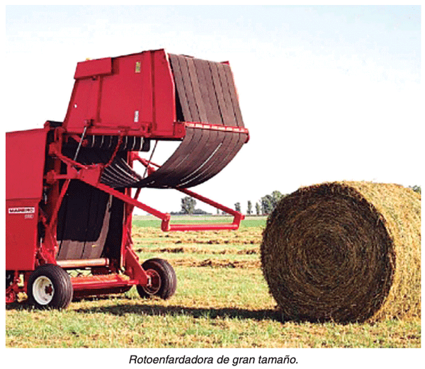 Rotoenfardadora de gran tamaño.