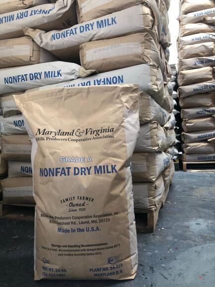 Venta de leche en polvo importada Maryland & Virginia
