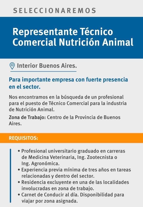 Representante Técnico Comercial Nutrición Animal - Image 1