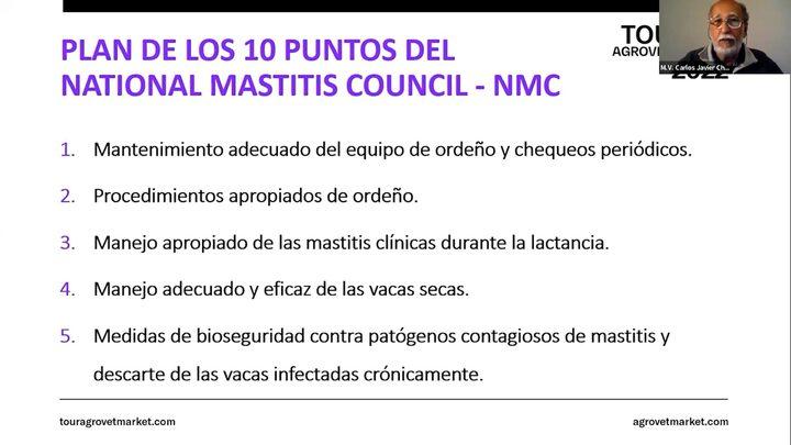 Mastitis Bovina: Plan de los 10 puntos del National Mastitis Council