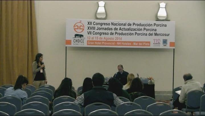 Lesiones pulmonares en cerdos, Maria Ines Losada en Congreso Porcino 2014
