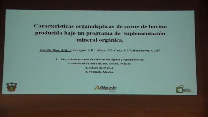 Características organolépticas de carne bajo un programa de suplementación mineral orgánica.