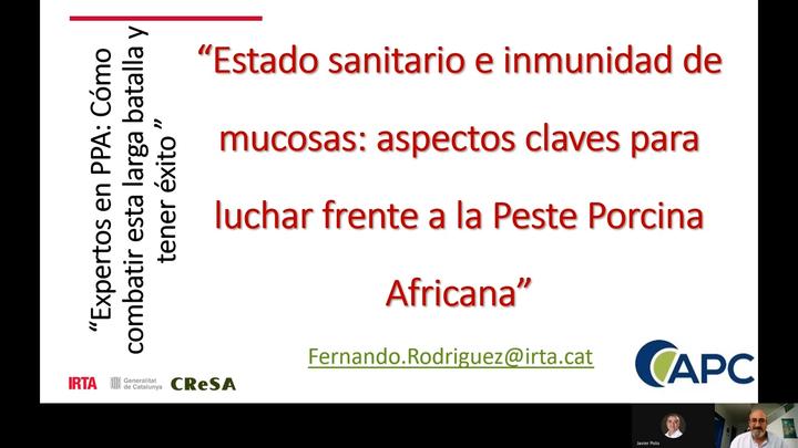Peste Porcina Africana, Aspectos claves: Dr. Fernando Rodriguez