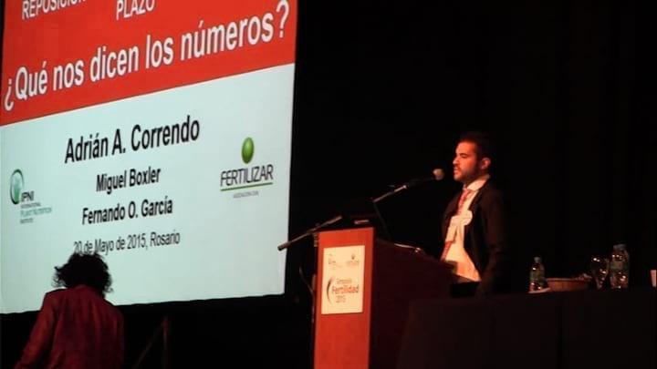 Reposición de nutrientes en el largo plazo, Adrian Correndo en Fertilidad 2015