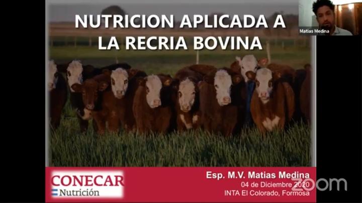 Nutrición aplicada a la recría bovina, MV Matias Medina 