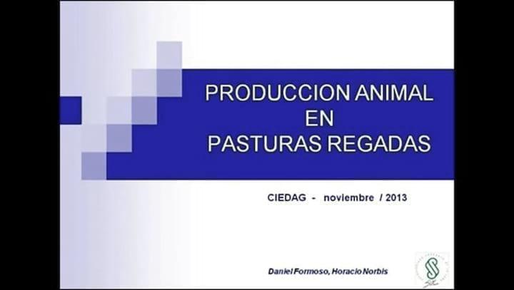 Produccion Animal Pasturas Regadas. Horacio Norbis