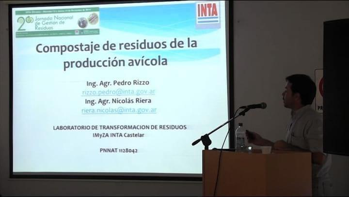 Compostaje de dos mezclas de residuos avícolas, Nicolas Riera (INTA)