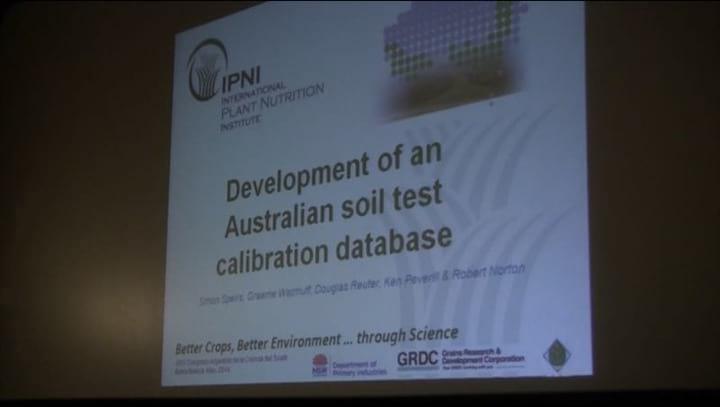 Análisis de suelos en Australia , Base de datos de calibración