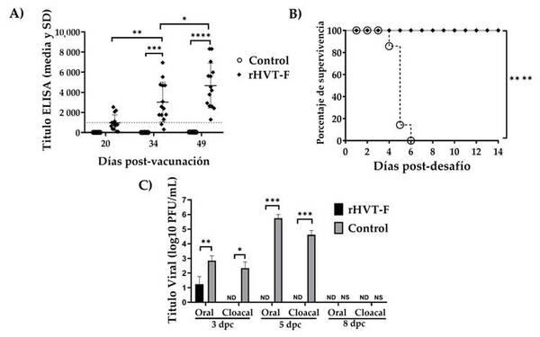 Un Herpesvirus de Pavo Recombinante que Expresa la Proteína F del Genotipo XII del Virus de la Enfermedad de Newcastle Generado por los Sistemas NHEJ-CRISPR/Cas9 y Cre-LoxP Confiere Protección contra un Desafío del Genotipo XII en Pollos - Image 3